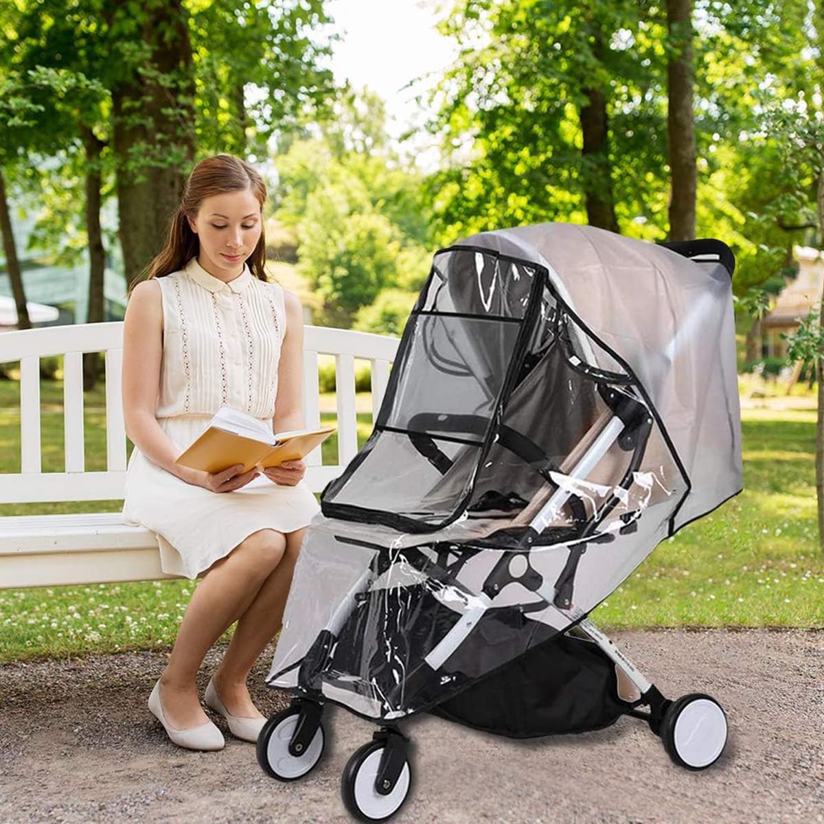 SNOWIE SOFT Baby Stroller Rain Cover Universal Waterproof Windproof Rainproof Stroller Cover for Winter with Open Window, Baby Stroller Cover Protect from Sun Dust Snow, EVA Stroller Accessories SNOWIE SOFT Baby Stroller Rain Cover Universal Waterproof Windproof Rainproof Stroller Cover for Winter with Open Window, Baby Stroller Cover Protect from Sun Dust Snow, EVA Stroller Accessories